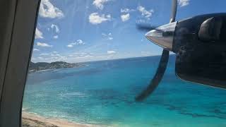 Windward Islands Airways DHC6 Departing Sint Maarten [upl. by Ibbor258]