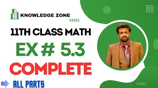 11th class math chapter 5  1st year math exercise 53 question number 1 to 8 [upl. by Ut]