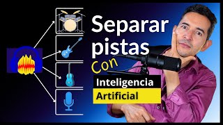 🔵Separar pistas de audio de una canción Audacity con IA [upl. by Ceciley]