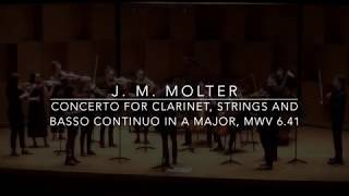 J M Molter  Concerto for clarinet strings and basso continuo in A Major MWV 641 [upl. by Anisah]