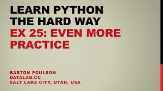 Learn Python the Hard Way  Ex 33  While Loops [upl. by Gotthard]