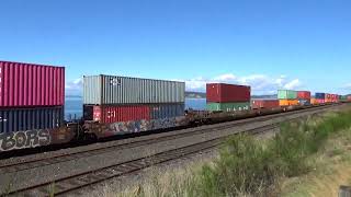 Southbound Union Pacific Intermodal Train passes through Steilacoom WA [upl. by Aneelas369]