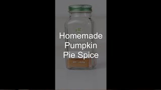 Pumpkin Pie Spice Recipe  Homemade Spice Mix [upl. by Faina573]