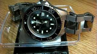 Invicta 0420 Pro Diver Automatic Titanium Watch CloseUp [upl. by Eninnaj]