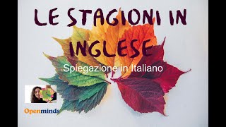 Le Stagioni in Inglese  lezioni in italiano [upl. by Philoo]