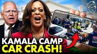 🚨Kamala’s Campaign Motorcade CRASHES Blood and Broken Bones Everywhere  VP ABANDONS The Victims [upl. by Tnayrb]