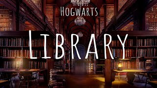 Harry Potter Ambience Hogwarts Library [upl. by Anum669]