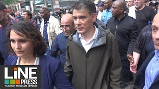 Manifestation fonction publique Olivier Faure PS chahuté  Paris  France 22 mai 2018 [upl. by Dustin]