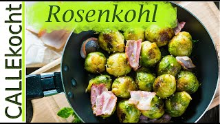 Leckeren Rosenkohl putzen und nach Großmutters Rezept zubereiten [upl. by Nilo]