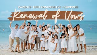 Parents Surprise Renewal of Vows on their 40th Wedding Anniversary  Camille Prats Yambao [upl. by Lyudmila]