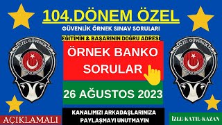 Özel Güvenlik 104 105 106 Dönem Sınavı Örnek Sınav Soruları Özel Güvenlik Sorularıögg [upl. by Eijneb]