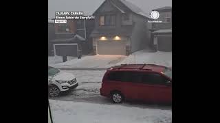 Calgary Hail Turns Summer into Winter [upl. by Kimura257]