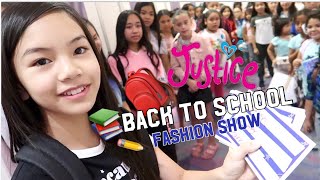 JUSTICE BACK TO SCHOOL 📚FASHION SHOW VLOG [upl. by Brnaba]