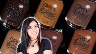 Orly Breathable Nail Polish Flawless Collection Swatches and Review  KELLI MARISSA [upl. by Arihsak999]