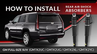 GM FullSize SUV Rear Electronic Air Shock Install  112G14R  112G13R [upl. by Auot43]