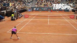 Top Spin 2K25  Roger Federer Vs Daniil Medvedev I Rome Masters I Legend Difficulty PS5 [upl. by Gertruda]