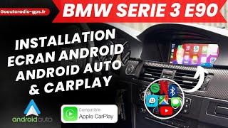 Installation écran Android avec CarPlay et Android auto sur BMW Serie 3 E90 [upl. by Dnumsed]