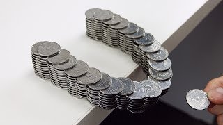 How to Build Amazing Balancing Bridge out of Coins Without Glue [upl. by Haimirej]