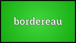 Bordereau Meaning [upl. by Waldack562]