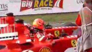 Ferrari F2005 burn out last lap for Rubens [upl. by Ayahsey562]