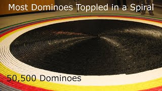 Domino Rally  Most Dominoes Toppled in a Spiral [upl. by Foote]