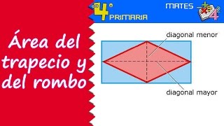 Matemáticas 4º Primaria Tema 8 Área del trapecio y del rombo [upl. by Busiek904]