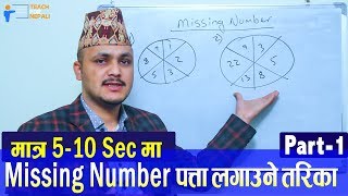 Missing Number Shortcut Trick Part  1  Kuber Adhikari  Teach For Nepali [upl. by Mozza]