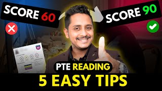 5 Easy Tips  PTE Reading Score Improvement 60 to 90  Skills PTE Academic [upl. by Aliuqahs]