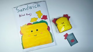 Sandwich Blind Bag🥪❤️ Blind bag tutorial ASMR paper diy unboxing blind bag [upl. by Nette]