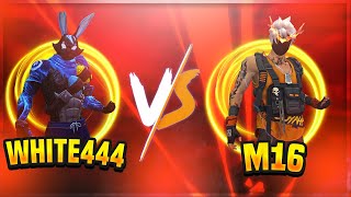 WHITE 444 VS M16  HACKER VS LEGEND   BEST 1VS1 IN MENA SERVER [upl. by Idola]