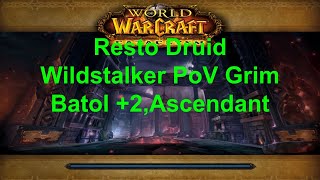 Grim Batol Mythic 2 Resto druid wild stalker PoV The War Within Season 1 Affix Ascendant [upl. by Yellehs171]