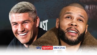 HEATED PRESSER 🔥  Liam Smith and Chris Eubank Jr clash at rematch launch presser [upl. by Chessy]