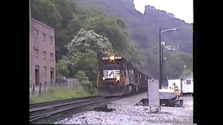 NS Williamson W VA Yard Welch Tunnel and Bluefield June 1994 [upl. by Schiff465]