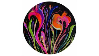 9567 Scooped Flower Fun Fluid Acrylics Art 12312023 [upl. by Estelle]