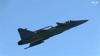 JAS 39 Gripen with turbine song  Karlskrona  20220813 High Quality Audio [upl. by Teerpnam]