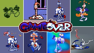 Evolution Of Earthworm Jim Death Animations amp GameOver Screens 1994today [upl. by Goldin633]