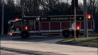 Schaumburg fire department squad 55 responding [upl. by Bailar]