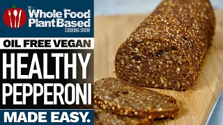 VEGAN PEPPERONI 🍕 Simply the best plant based pepperoni recipe [upl. by Harpole]