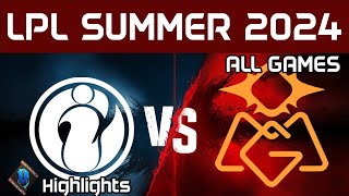 IG vs OMG Highlights ALL GAMES LPL Summer 2024 Invictus Gaming vs Oh My God by Onivia [upl. by Yticilef]