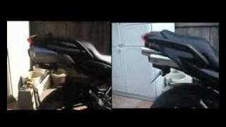 FZ6 Exhaust Test  OEM vs LASER [upl. by Zetram]