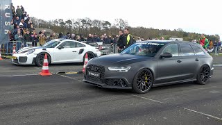 Supercars Drag Racing  DVX850 RS3 Novitec F12 iPE GT3 RS 1000HP RS6 C7 Quicksilver R8 GT2 RS [upl. by Sicard778]