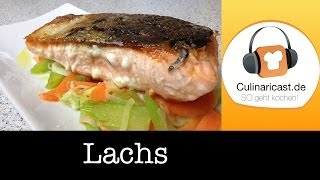 Lachs braten mit Haut  richtig knusprig und saftig [upl. by Ennovart589]