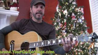 Santa Claus is Coming to Town  How to play on acoustic guitar Christmas song beginner lesson [upl. by Willamina446]