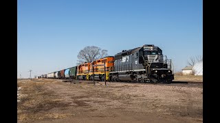 Railfanning the RCPE Huron and Pierre Subs and BNSF Aberdeen Sub 31221 [upl. by Camarata587]