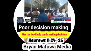 Evangelist Trymore Muparinga  Poor decision makingMay the Lord help you to make decisions [upl. by Onig677]