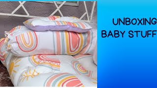 Unboxing baby stuff  late upload  Gammy bear vlogs [upl. by Kerril21]