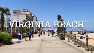 4K WALKING Sunny Virginia Beach Boardwalk [upl. by Eirallih]