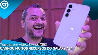 Novo GALAXY A35 5G  Ganhou o DESEMPENHO e ACABAMENTO do GALAXY A54 Hands On [upl. by Karney]