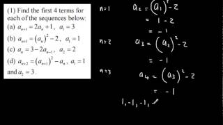 Year 2 A Level Maths  Sequences and Series 1  Recurrence Relations and Intro  AS Maths Core 1 [upl. by Nosyla]