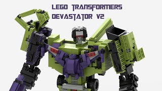 LEGO TRANSFORMERS DEVASTATOR V2 By BX Brix [upl. by Colis]